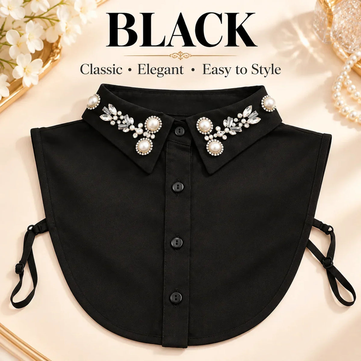 🎉✨ Jeweled Detachable Collar-Instant Elegance & Effortless Layering