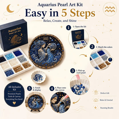 49% OFF – ✨ Premium 3D Pearl 12 Zodiac Signs Art Kit | Luxury Flocked Canvas with Scratch-Resistant Non-Fading Pearl Beads DIY Handmade Astrology Decor ♈🌙💎