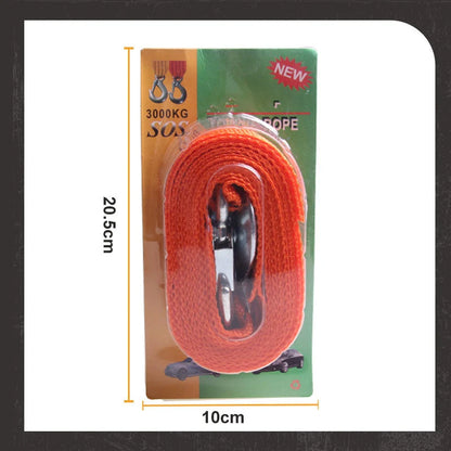 ⏳Time-Limited Special⏰13ft Car Tow Strap with Hooks & 3 Tons Capacity