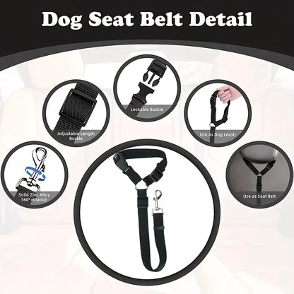2-Pack Dog Travel Safety Belts