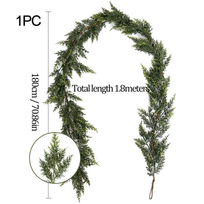 🏆2025 Super Value Se💥6 FT Artificial Cedar Garlands –Realistic Touch Winter Greenery