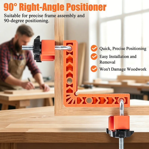 🔧 Perfect 90° Corners Made Easy – Professional Corner Clamp & Positioning Jig Set for Woodworking