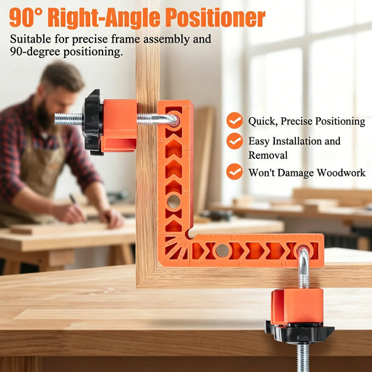 🔧 Perfect 90° Corners Made Easy – Professional Corner Clamp & Positioning Jig Set for Woodworking