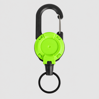 🔑Retractable Carabiner Keychain – 65cm steel lanyard, 100,000 pull cycles. Lightweight & sturdy.