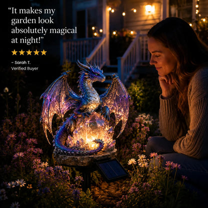 Solar Dragon Crystal Garden Light – Glowing Fantasy Outdoor Yard Decor with Solar Panel