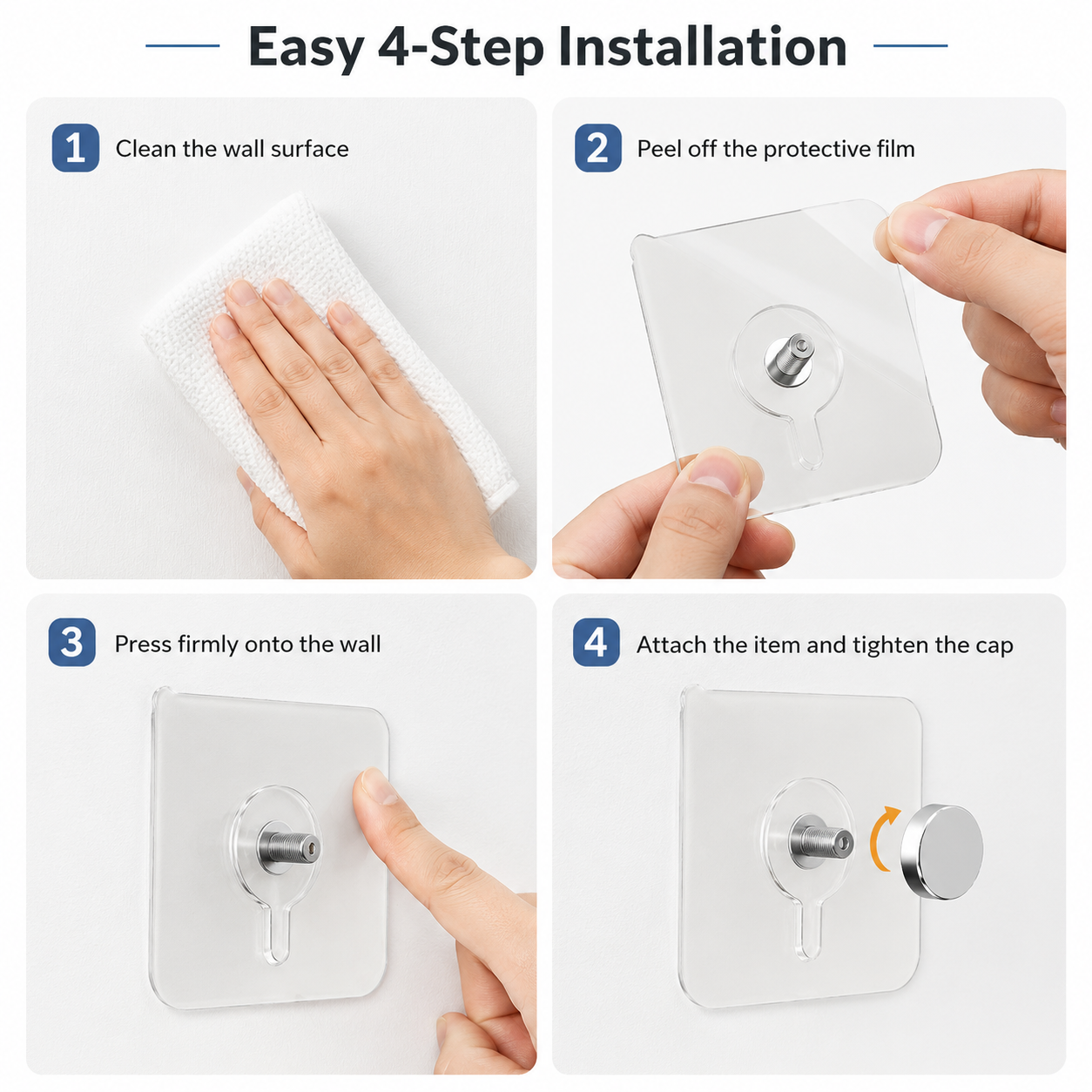 🔥 Limited-Time Deal — No-Drill Transparent Wall Hook✨