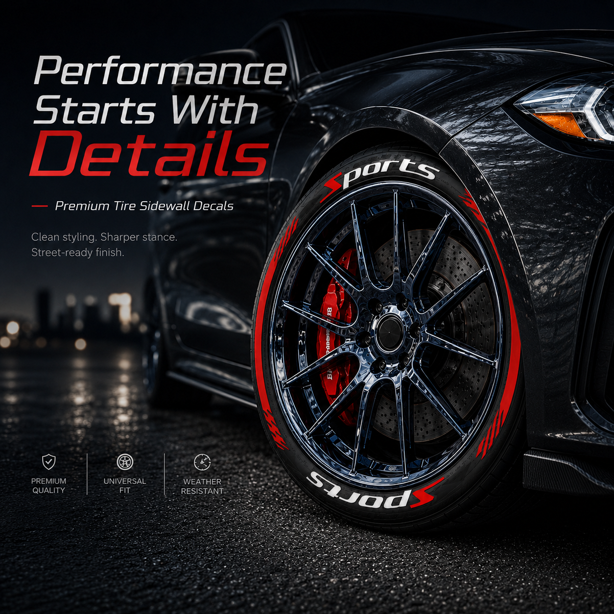 3D Waterproof Tire Decal Stickers