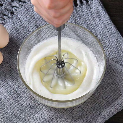 🔥 Hot Sale! Push Rotary Whisk Set – Mix Faster with Less Effort 🍳