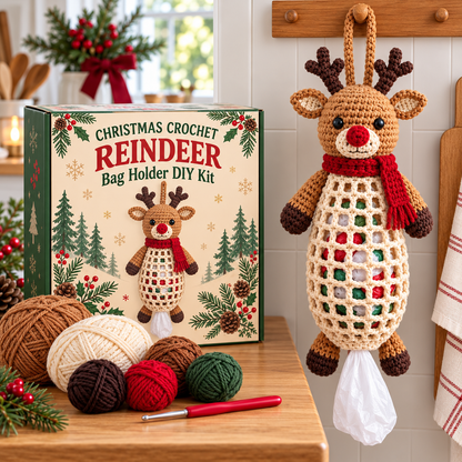 🎅 Christmas Santa Crochet Bag Holder DIY Kit – Cute & Functional Holiday Storage