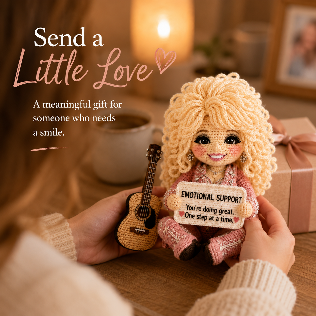 Little Emotional Support Friend being given as an encouragement gift