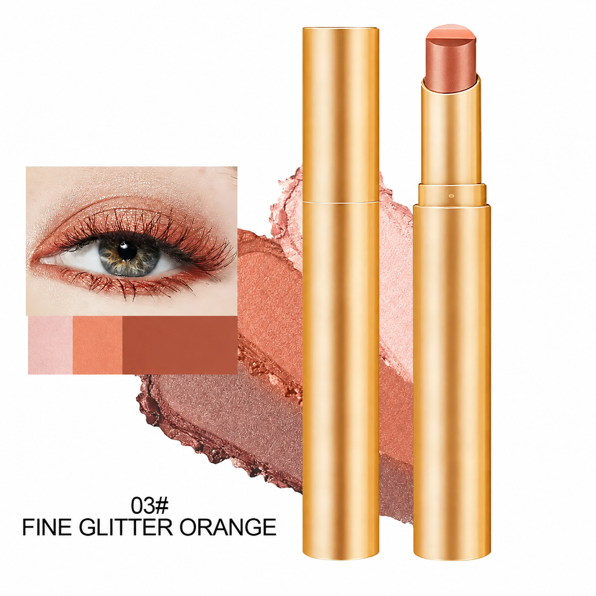 ✨3‑in‑1 Eyeshadow Stick | 3 Color Cream Shimmer Eye Makeup Stick