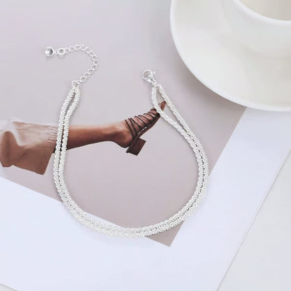 🔥✨Minimalist Layered Shiny Anklet For Women