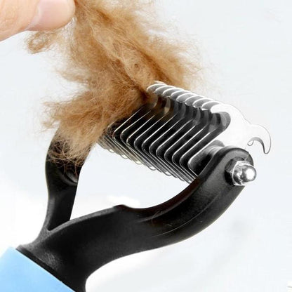 🐶🐾 Double-Sided Pet Grooming Brush – Dog & Cat Hair Remover & Styling Comb
