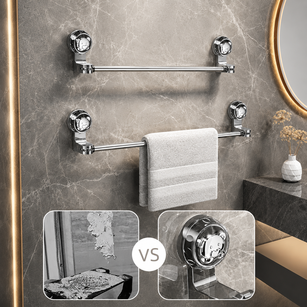 ✨✨Adjustable Suction Cup Towel Bar
