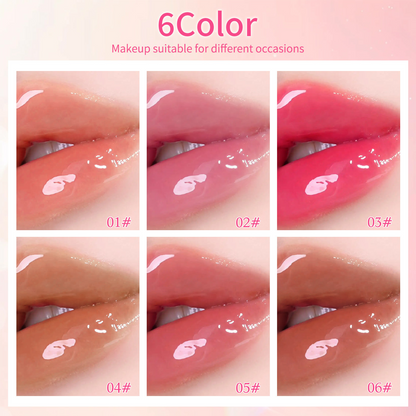 💄Mirror-Finish Lip Gloss Serum with Metal Massage Applicator💋