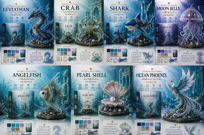 🌊Mythical Ocean DIY Bead Kit | 3D Sea Creature Craft Set – 12 Designs, Beginner Friendly