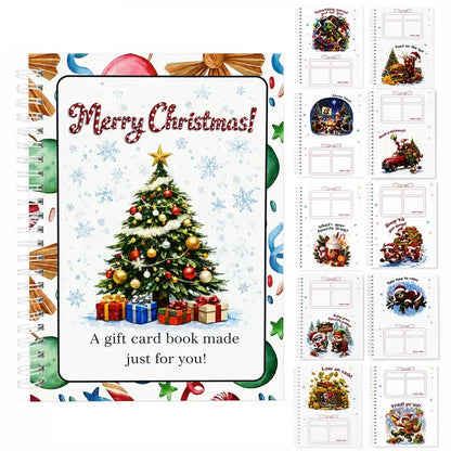 🔥🎁50% OFF!!!🎅Christmas Gift Card Booklet -👍DIY Spiral-Bound Christmas Gift Card Holder Book