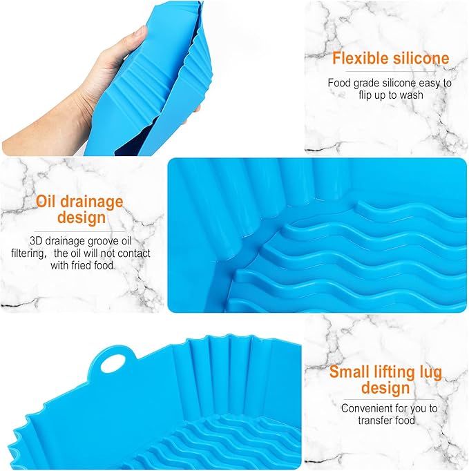 High-Temperature Resistant Air Fryer Silicone Baking Tray
