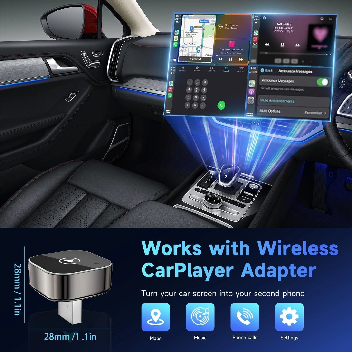 🔥50K+ SOLD!!✨2026 Wireless CarPlay Adapter for Android – Fast, No-Lag, Hands-Free