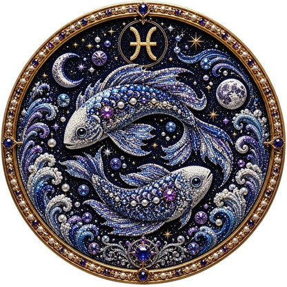 49% OFF – ✨ Premium 3D Pearl 12 Zodiac Signs Art Kit | Luxury Flocked Canvas with Scratch-Resistant Non-Fading Pearl Beads DIY Handmade Astrology Decor ♈🌙💎