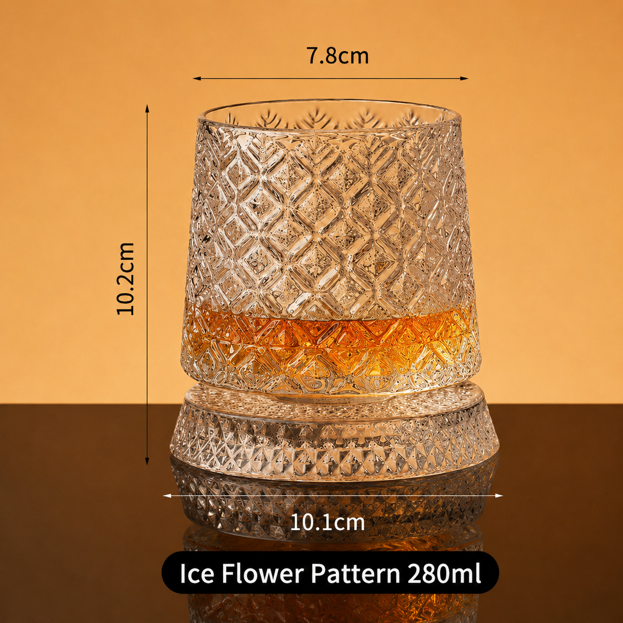 🥛💎360° Rotating Whiskey Glass Tumbler