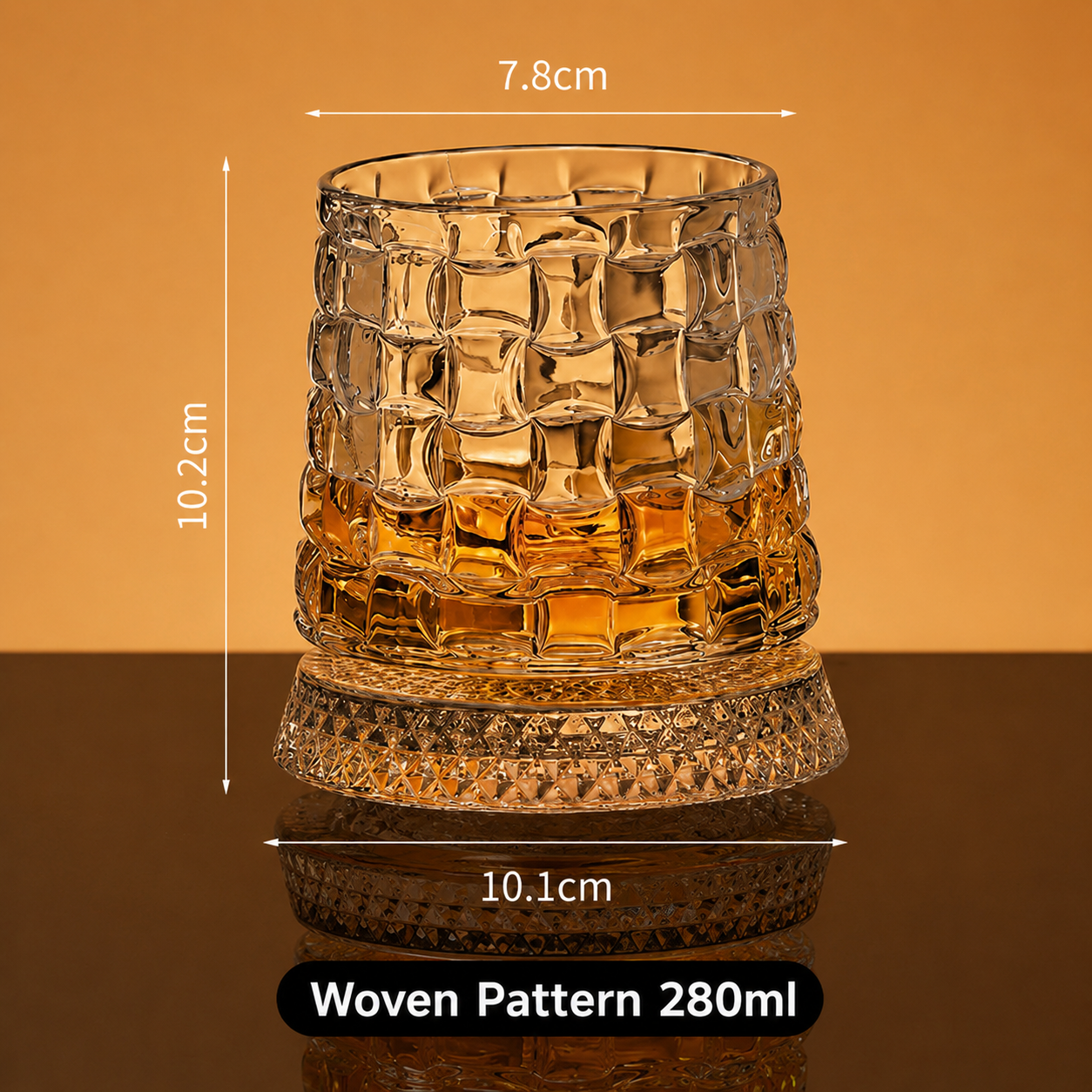 🥛💎360° Rotating Whiskey Glass Tumbler