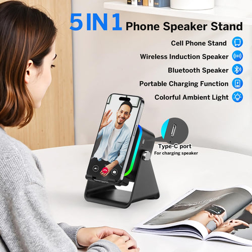 Buy 2 Save 15% Off - 5-in-1 Bluetooth Speaker with Phone Stand