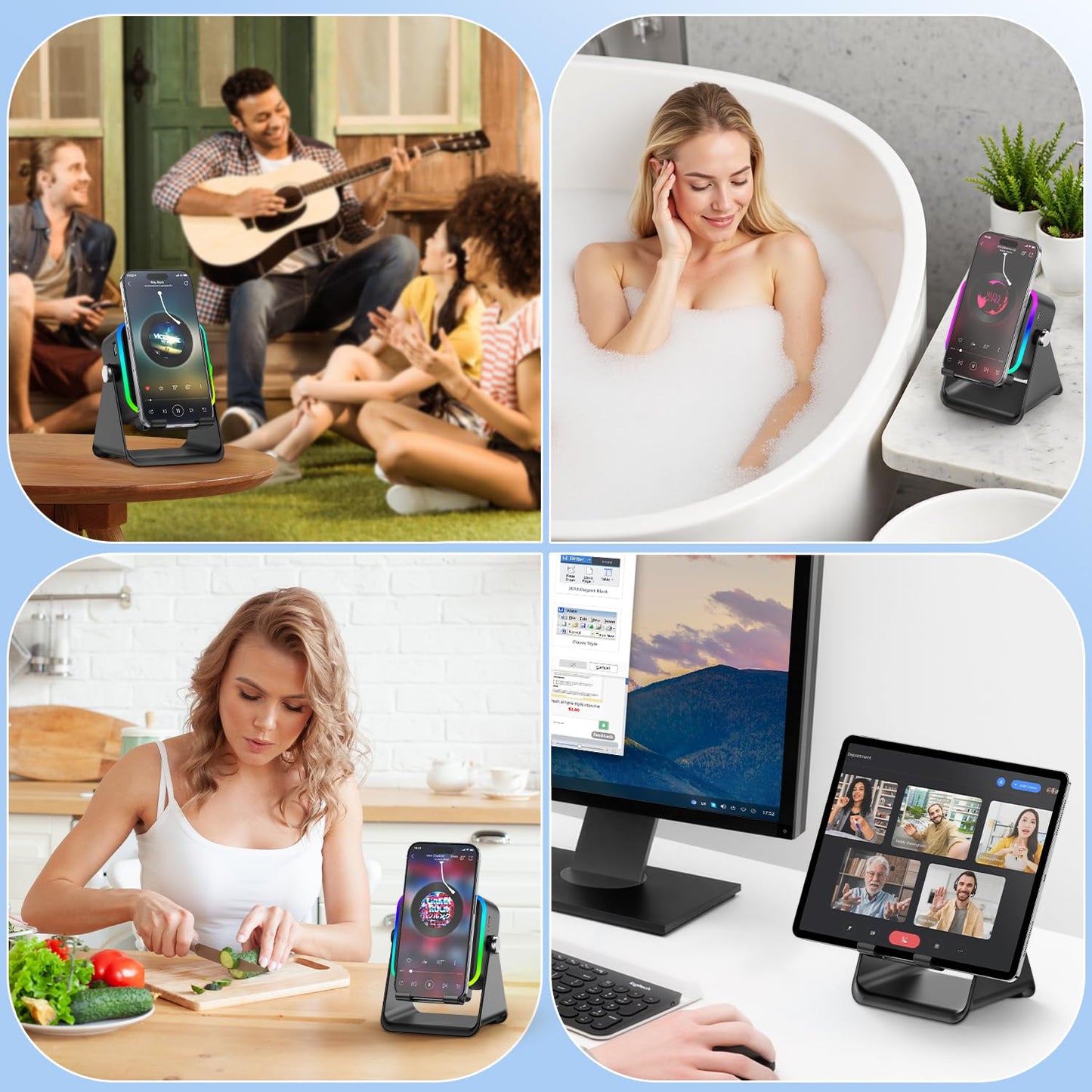 Buy 2 Save 15% Off - 5-in-1 Bluetooth Speaker with Phone Stand