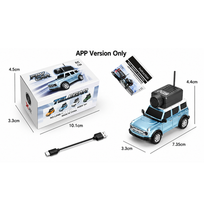 1:64 Mini FPV RC Camera Car – Live Video, App Control & High-Speed Racing