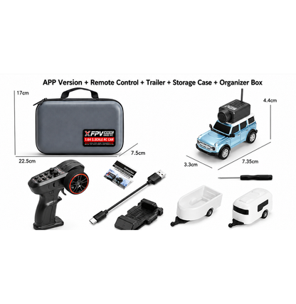 1:64 Mini FPV RC Camera Car – Live Video, App Control & High-Speed Racing