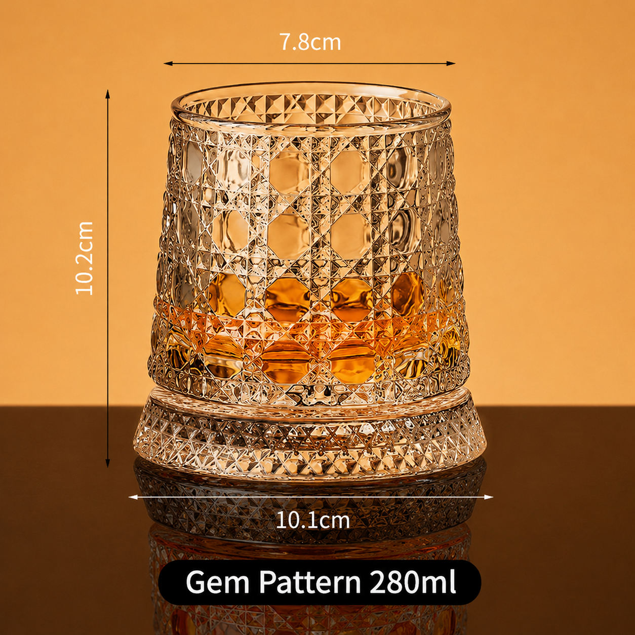 🥛💎360° Rotating Whiskey Glass Tumbler