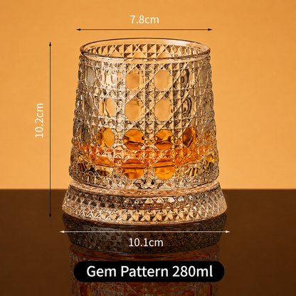 🥛💎360° Rotating Whiskey Glass Tumbler