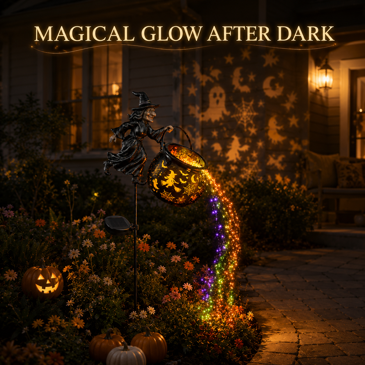 🎉 Halloween Early Bird Special Sale 49% OFF-🧙‍♀️Halloween Witch Cauldron Garden Light