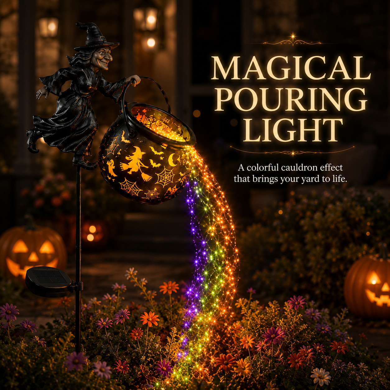 🎉 Halloween Early Bird Special Sale 49% OFF-🧙‍♀️Halloween Witch Cauldron Garden Light