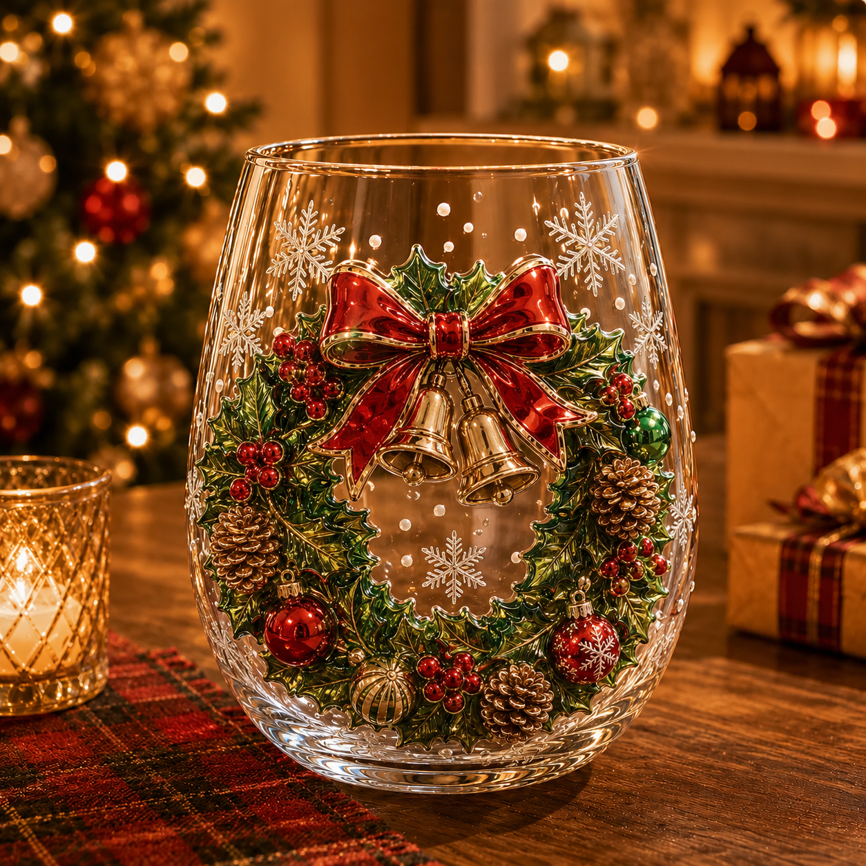 🎅Magical Christmas  Glass Cup Collection – Santa, Reindeer, Snowman & Christmas Tree