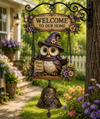 Rustic Garden Gnome Bell – Bee-Themed Farmhouse Outdoor Decor 🌼