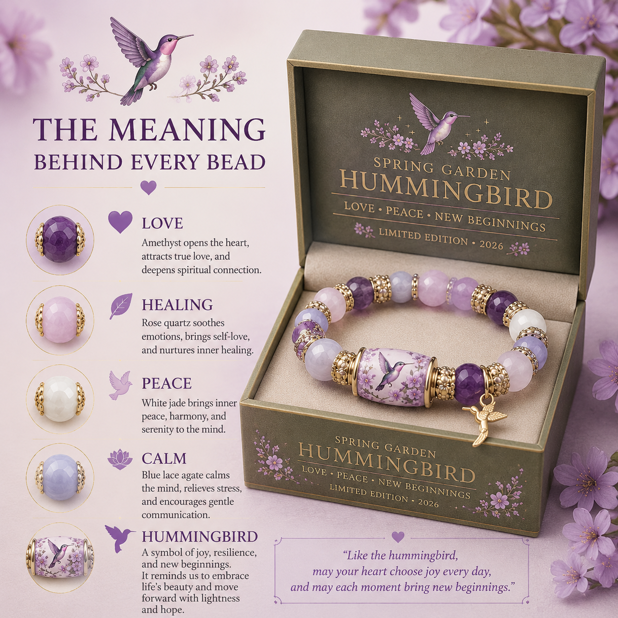 🔥Hot Sale 49% off🌿 Love, Peace & Spring Blessings 💖 | 2026 Limited Edition Bracelet