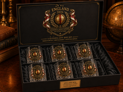 🔥 England 2026 Football Legacy Commemorative Whiskey Decanter & Glassware Collection