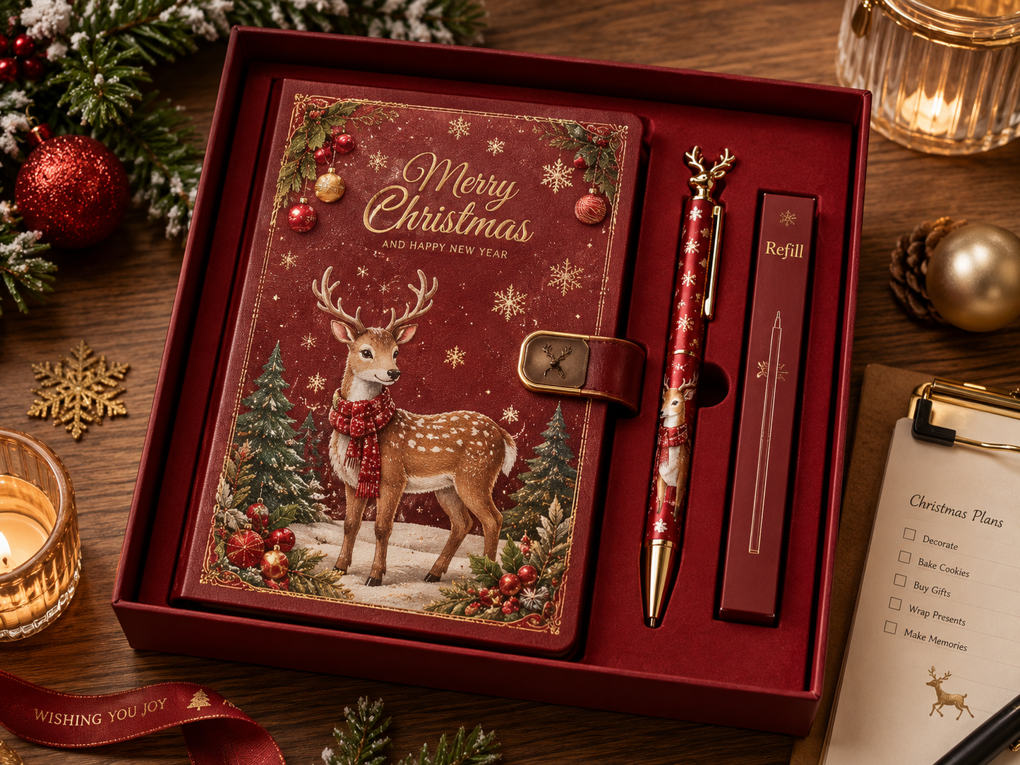 Festive Journal & Pen Gift Set – Halloween & Christmas Collection