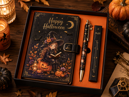 Festive Journal & Pen Gift Set – Halloween & Christmas Collection