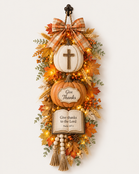 🏡✝️Lighted Christian Fall Wall Hanging