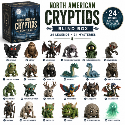 👁️North American Cryptids Blind Box – Complete 24-Piece Collection • 24 Legends • 24 Mysteries👹