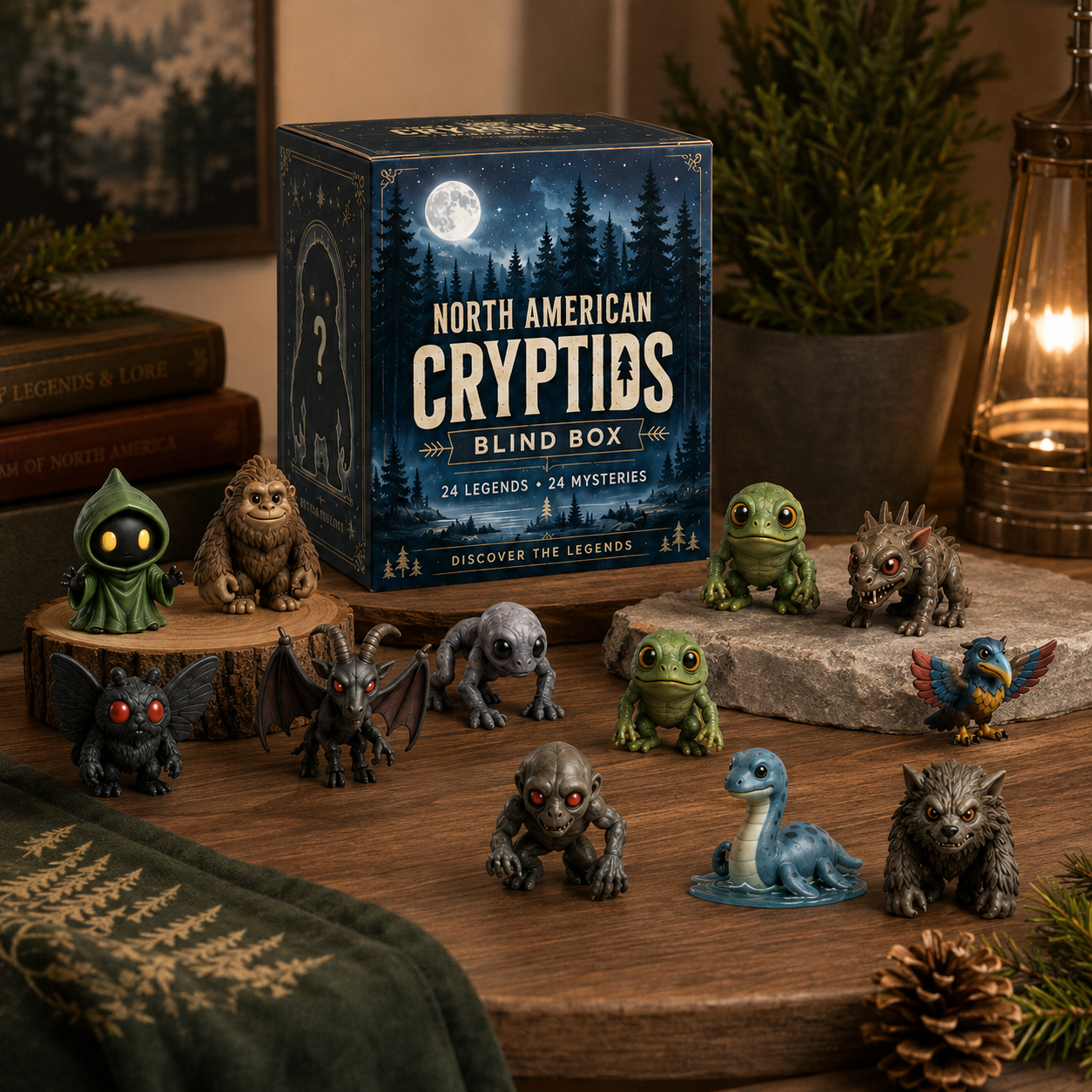 👁️North American Cryptids Blind Box – Complete 24-Piece Collection • 24 Legends • 24 Mysteries👹