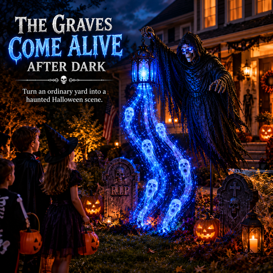 🎁Today 58% OFF🎁💀Halloween Soul Harvester Animated Garden Light