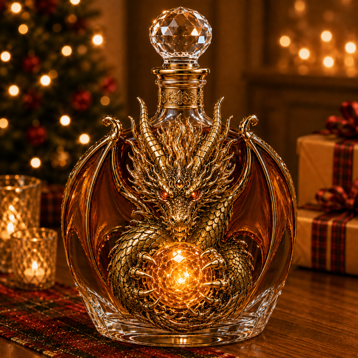 🐉 Dragon Legacy 3D Dragon Decanter & Glass Gift Set | Raised Fantasy Barware, Collector’s Display & Legendary Gift 🎁