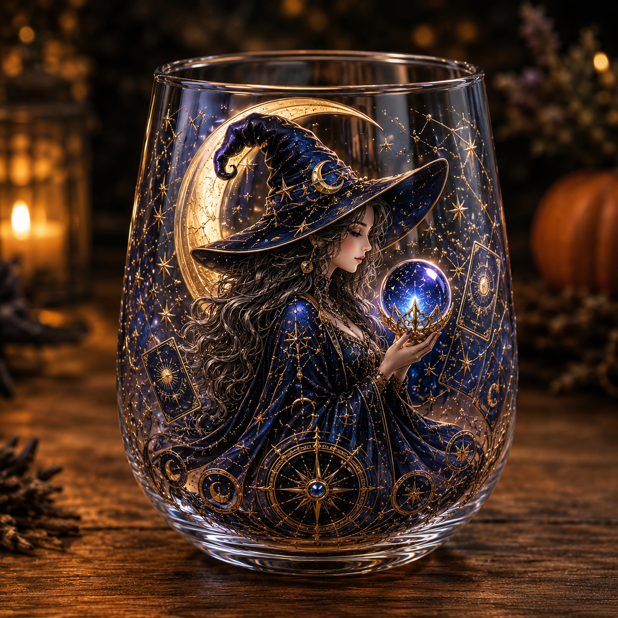 🧙‍♀️🔮 Enchanting Witch Glass Art Cup | Mystical Raised Fantasy Glassware for Wine, Witchy Home Décor & Magical Gifts 🎁