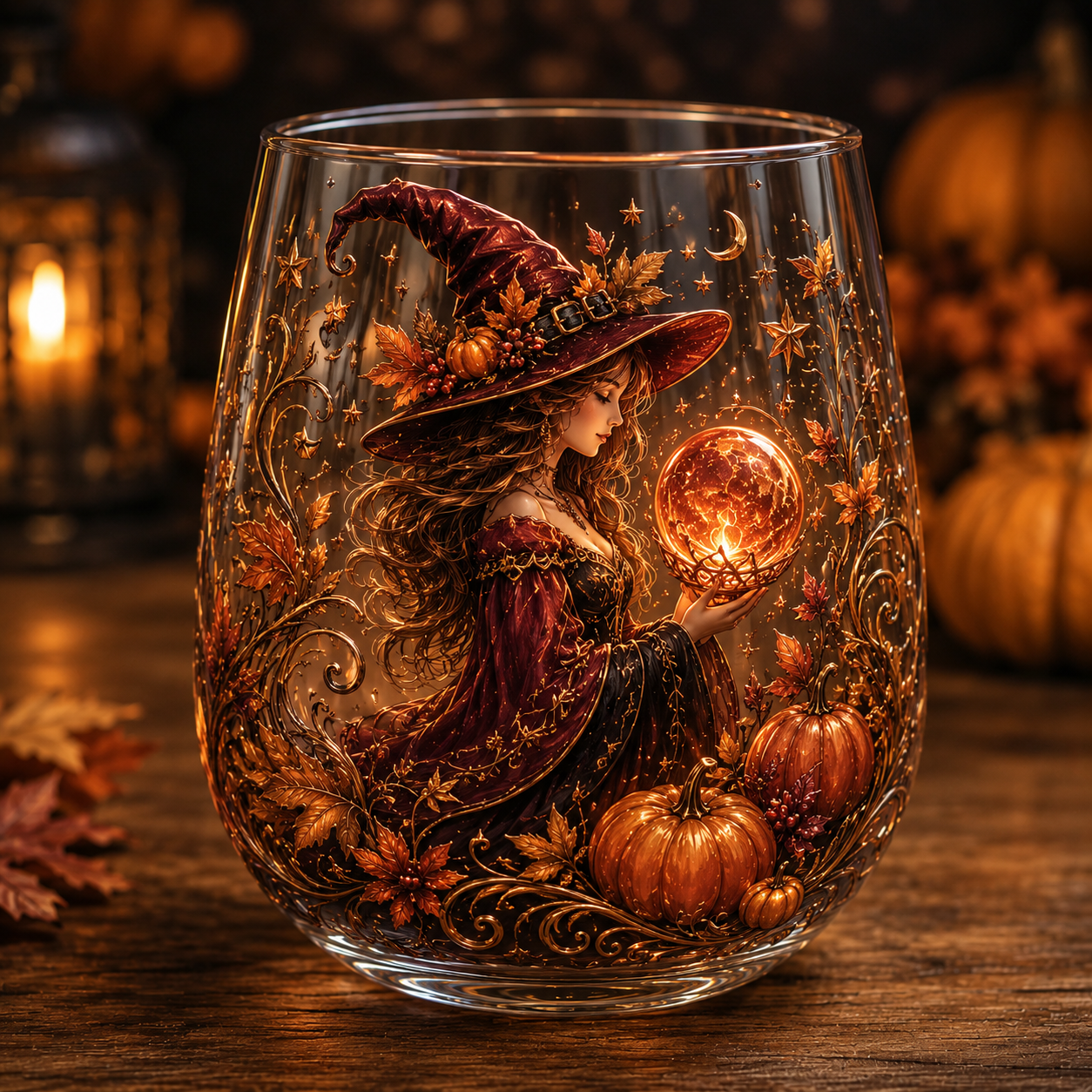 🧙‍♀️🔮 Enchanting Witch Glass Art Cup | Mystical Raised Fantasy Glassware for Wine, Witchy Home Décor & Magical Gifts 🎁