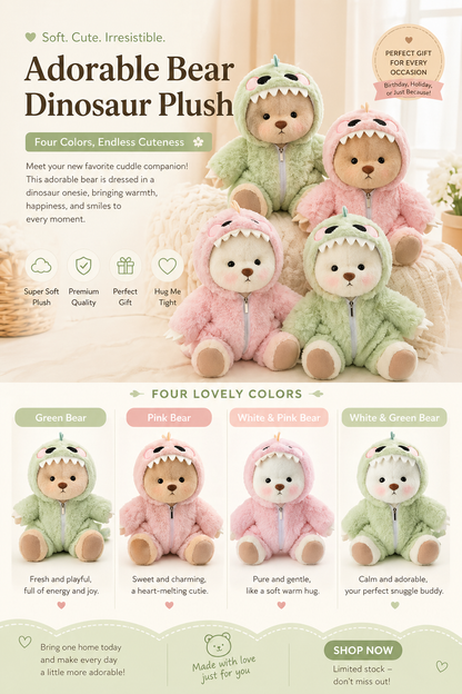 🧸Plush Dinosaur Bears🦖—Let Them Keep You Company at All Times🎁