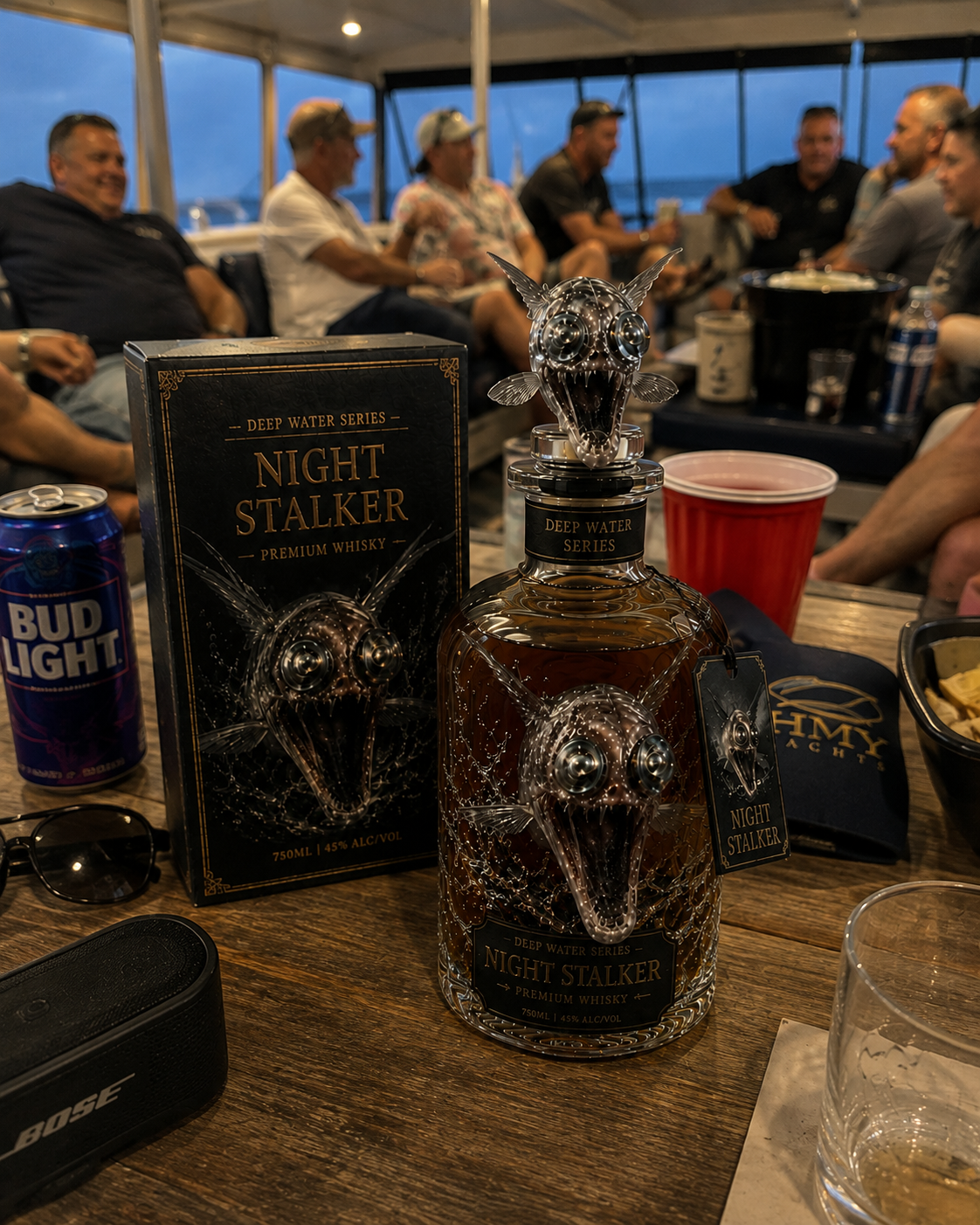 🌊 Night Stalker Deep-Sea Whiskey Decanter – 3D Collector Bottle