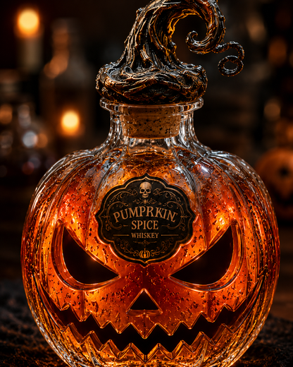 🎃 Pumpkin Spice Jack-O’-Lantern Whiskey Decanter